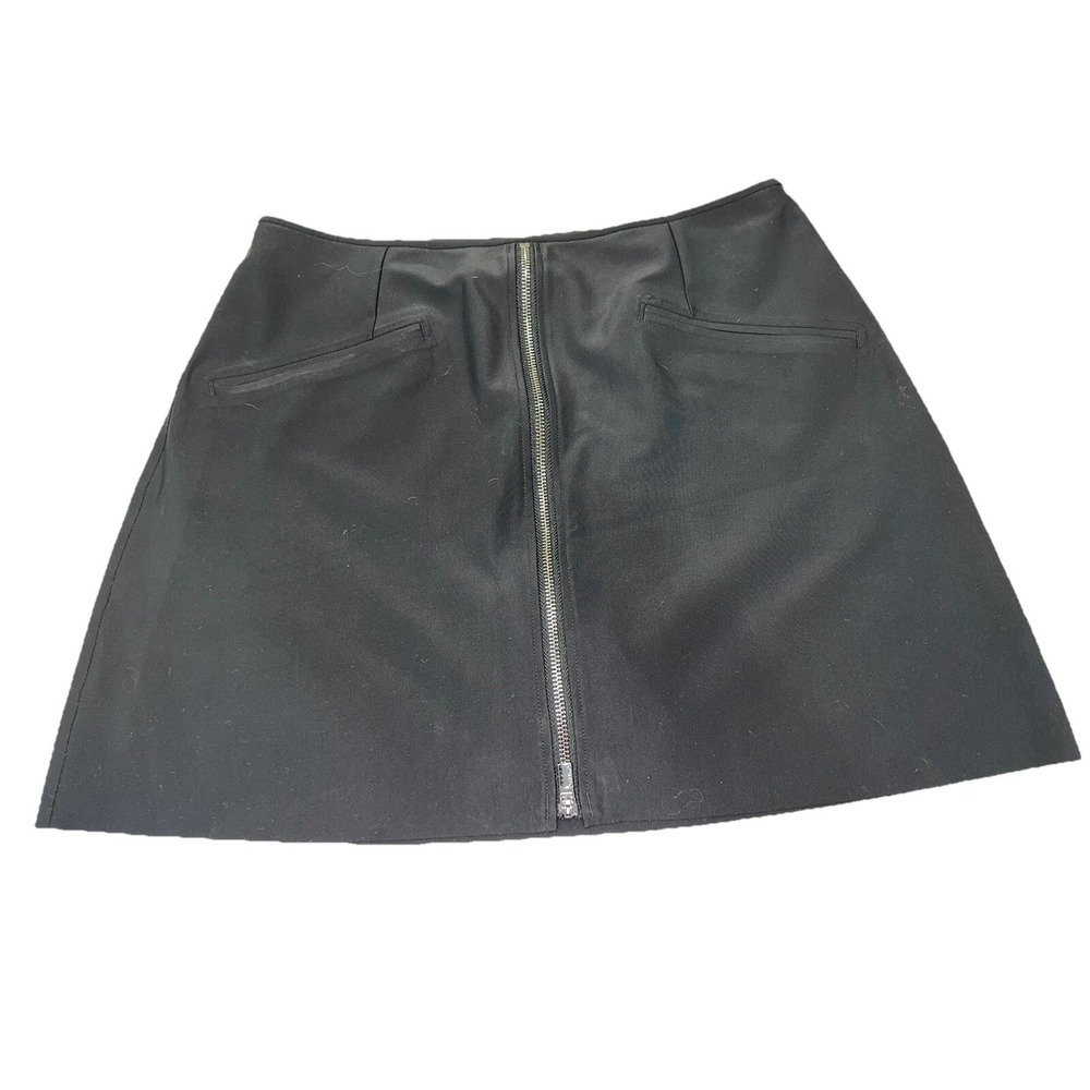 Athleta Stellar Zip‎ Up Skirt Skort Black Size Medium
